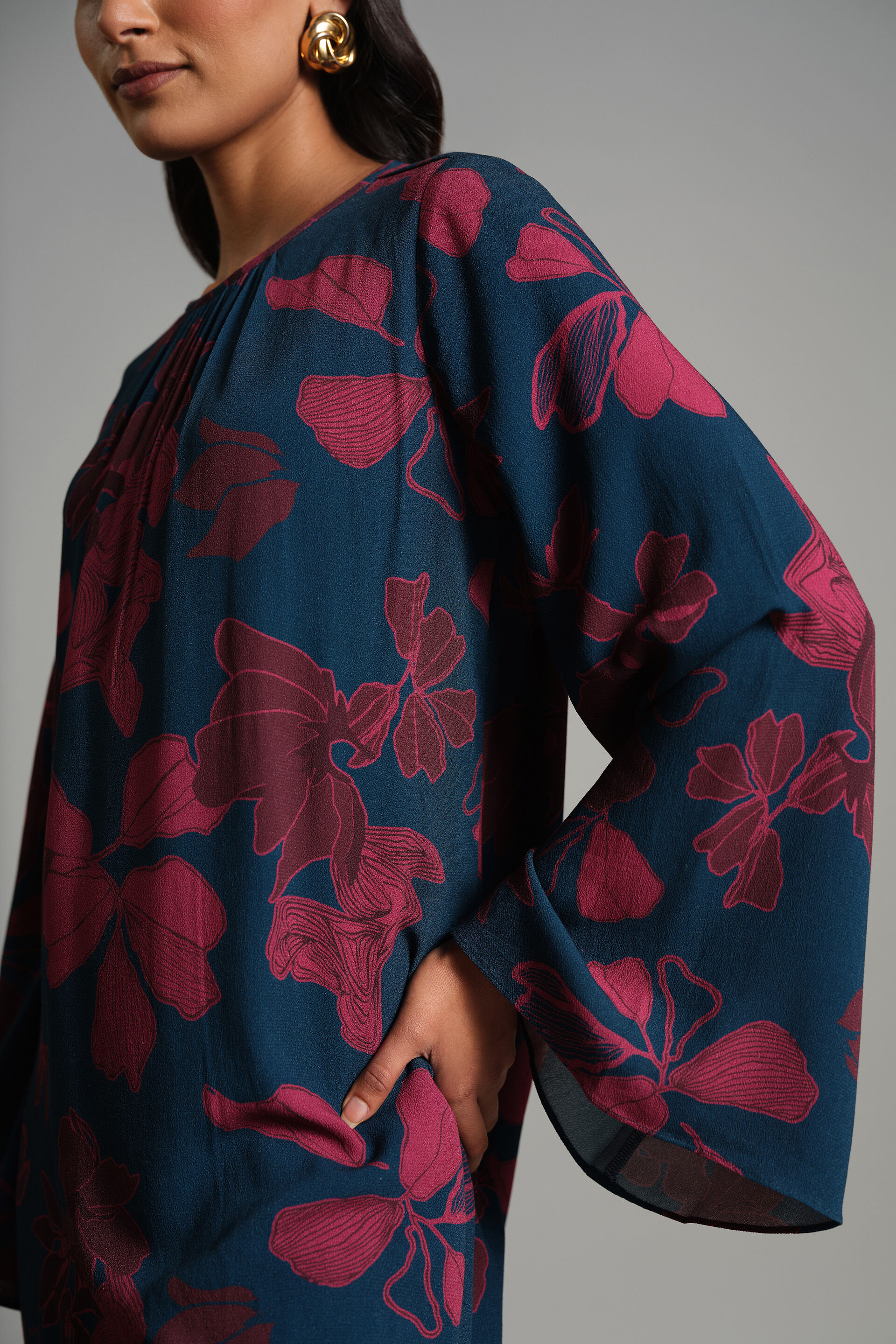 Florals Of The Season Dress, Wine, image 6